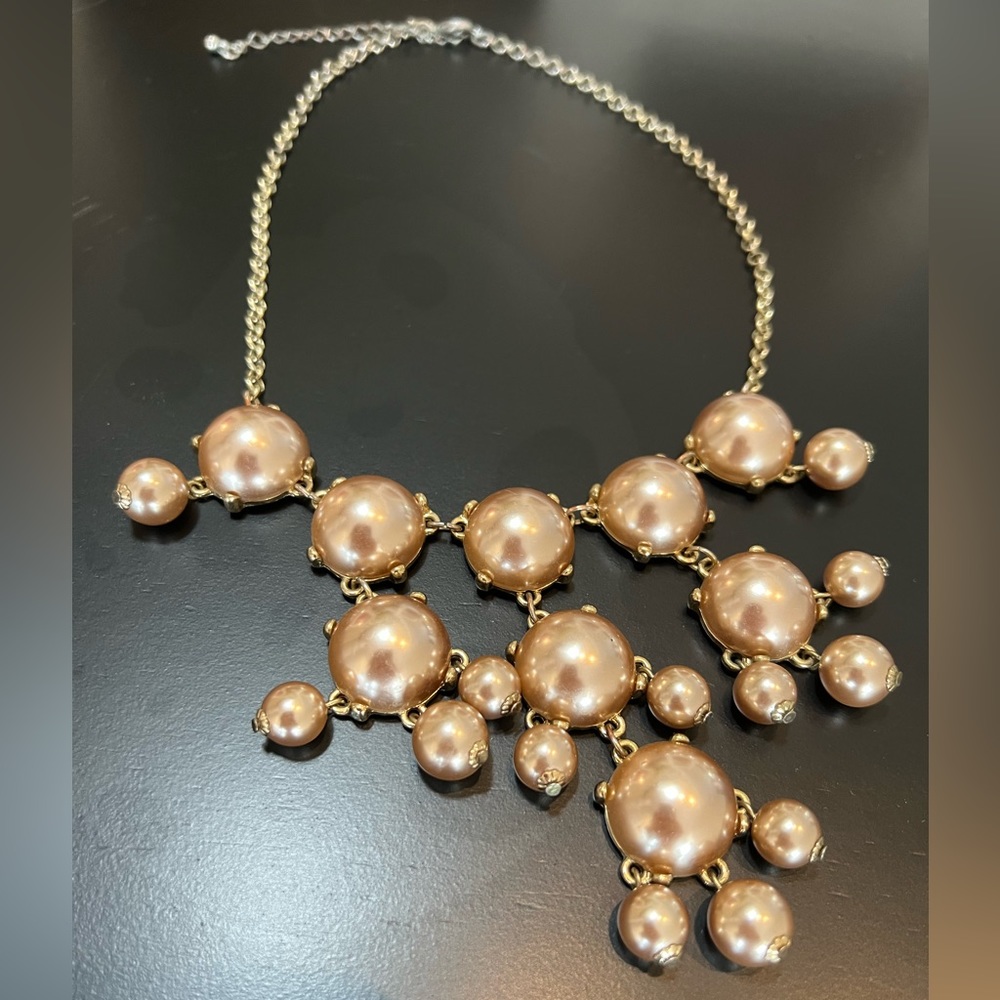 Pink Pearl Bubble Chain Necklace